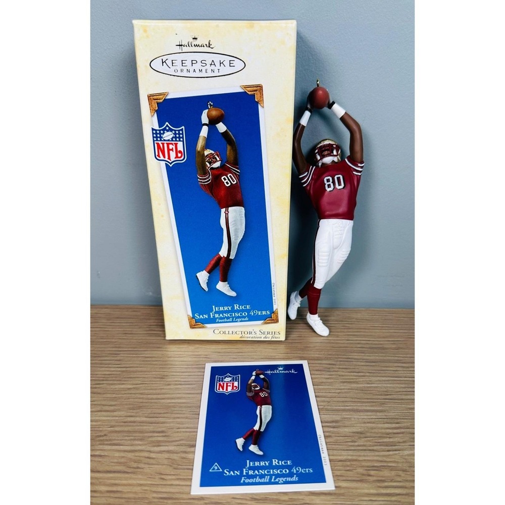 2003 Hallmark Jerry Rice Ornament 49ers Football Legends QX2457 NEW Open Box